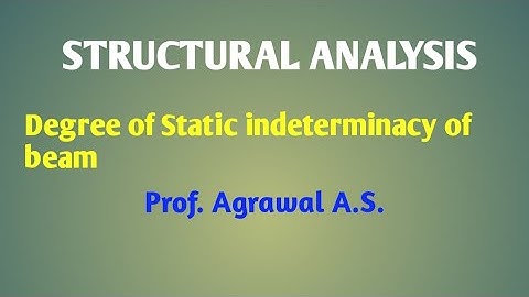 Lect63-Degree of Static indeterminacy of beam