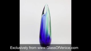 Murano Sommerso Vase Green Blue | www.GlassOfVenice.com