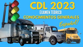 2023 EXAMEN TEÓRICO CDL EN ESPAÑOL |Conocimientos Generales.Licencia de conducir Camiones en USA.