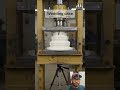 Three Tier Wedding Cake 🎂 crushing under hydraulic press #asmrvideo #crushing #hydraulicpress