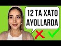 10 ta xatolik,10 ta xatolik ayollarda,top 10ta xatolik,makiyaj qilish,qosh bo’yash,make up tutorial,