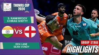 Rankireddy/Shetty (IND) vs Ben Lane/Sean Vendy (ENG) - Group Stage | Thomas Cup 2024