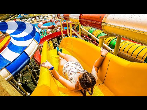 Waterslides at Aquapark Neptun in Sozopol, Bulgaria