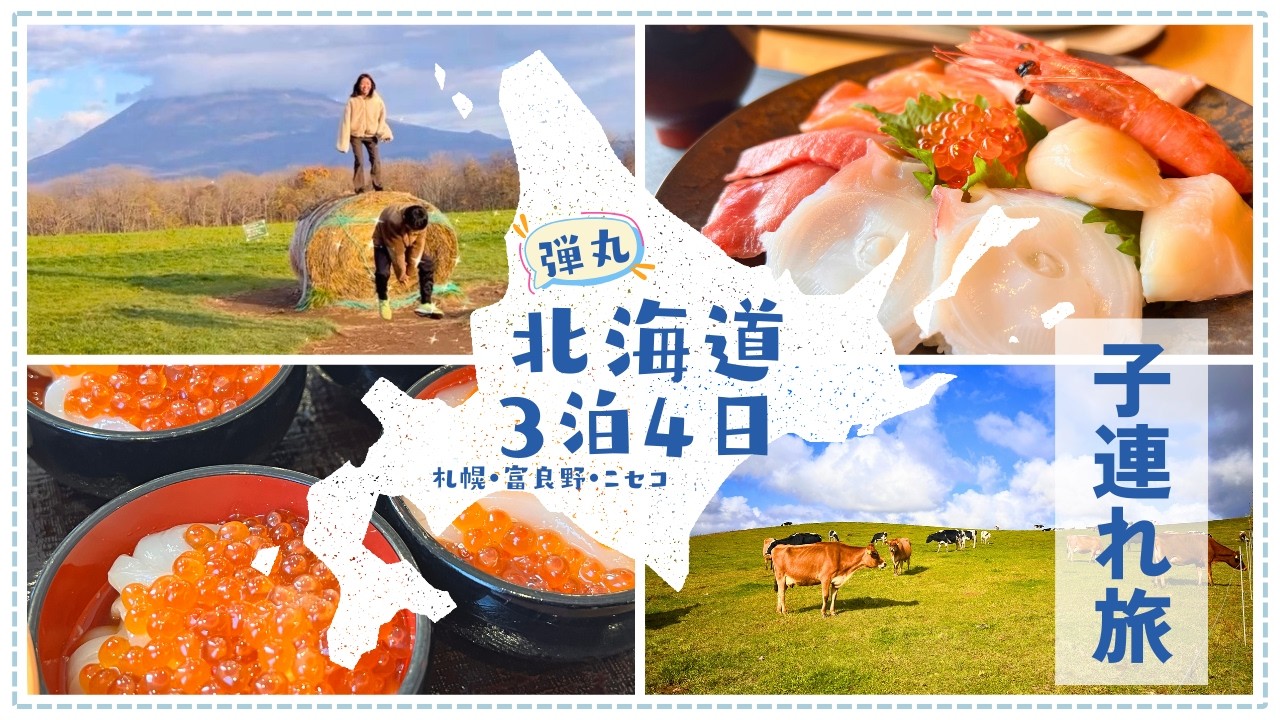 北海道子連れ旅３泊４日(札幌➡︎富良野➡︎ニセコ❄️)札幌ドームで推し活🎤