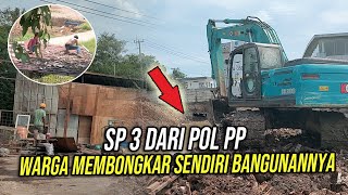 MANTAP❗WARGA MEMBONGKAR SENDIRI BANGUNANNYA SETELAH TURUN SP 3 DARI POL PP | KALI WADAS SUDAH RAPI