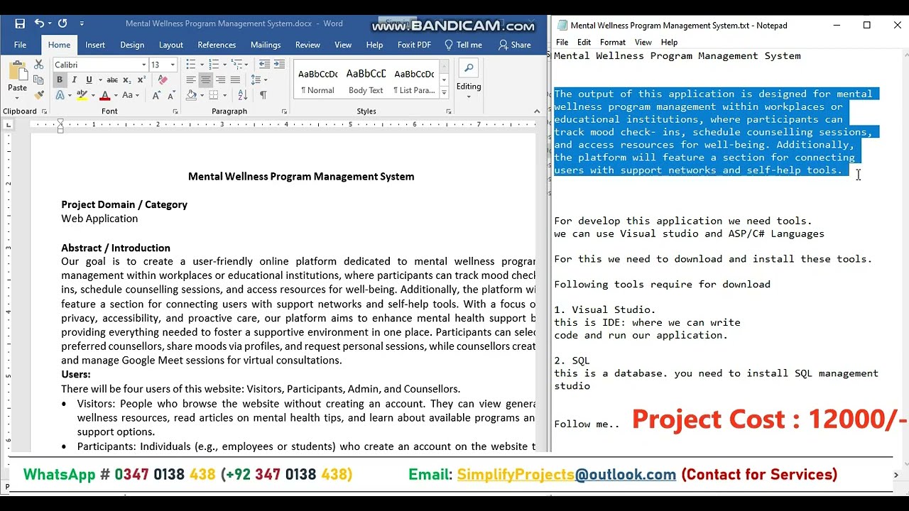Mental Wellness Program Management System CS619 (Tools Introduction)