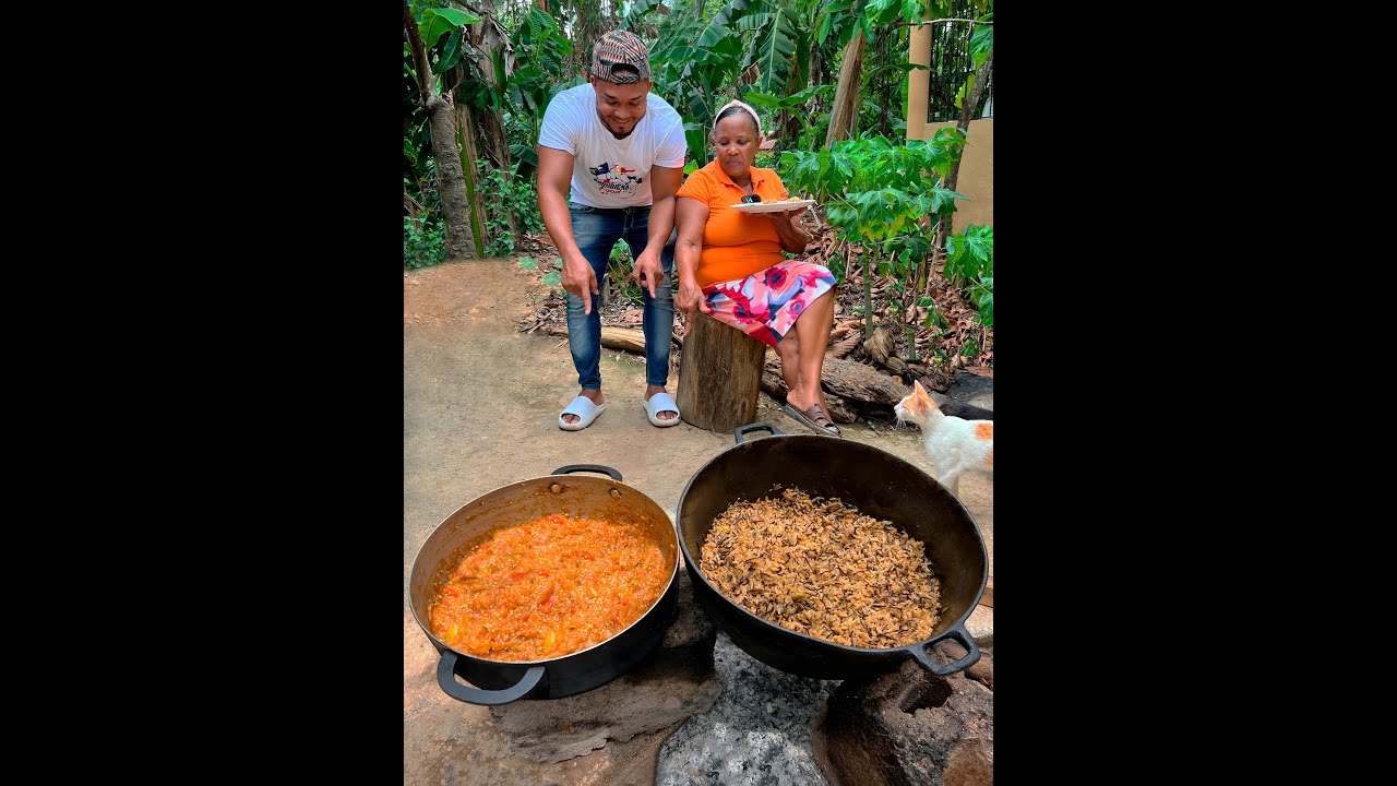 Así me prepara mi suegra su comida favorita hecha en leña, wow cuanta felicidad ♥