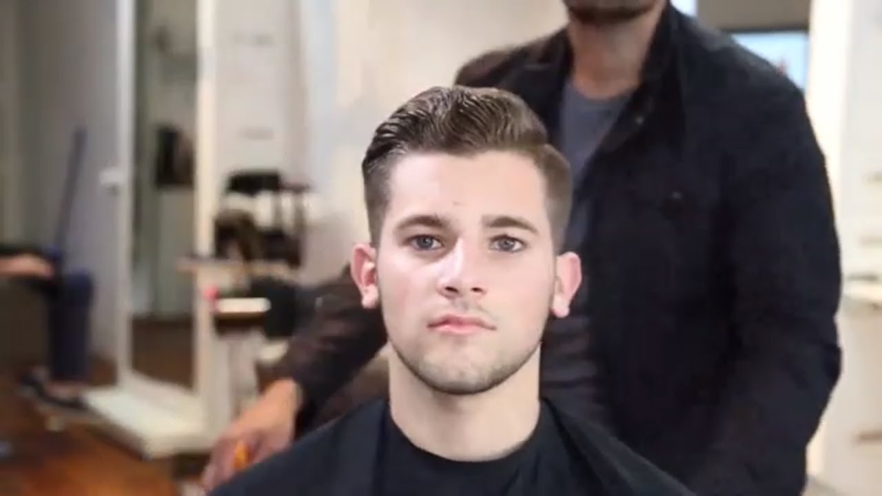 College Haircut For Guys Thick Wavy Combed Back Haircut Tutorial