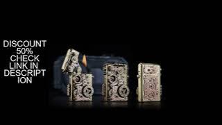 2023 Authentic Shuttle Pure Handmade Brass Kerosene Lighter With Multi-Layer Gear Linkage Kerosene L