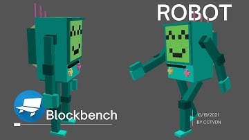 Blockbench: 3D model robot. thai