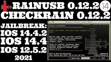 Ra1nUSB 0.12.2|Jailbreak iOS 14.4.2/14.4/Jailbreak iOS 12.5.2|Ra1nUSB Windows|Checkra1n 0.12.2 Win