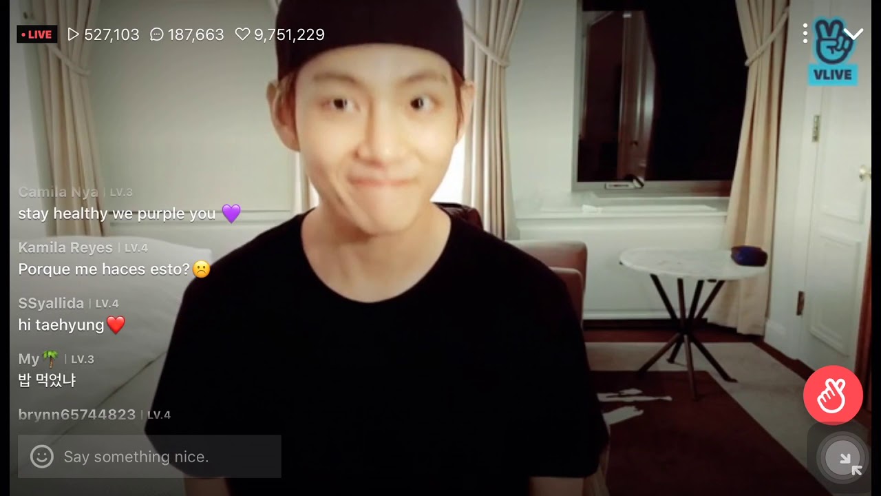 Image result for taehyung first v live