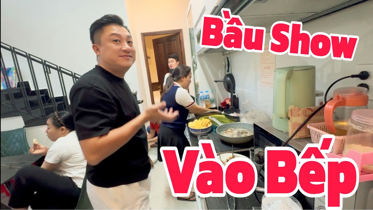 Bầu Show Huy Lê trực tiếp vào Bếp c.h.ế b.i.ế.n món ăn tối 25/2