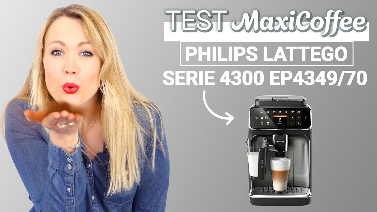 Philips Série 4300 Machine Expresso - Café à Grain - LatteGo Mousseur à  Lait, 8 Spécialités de Café, Affichage Intuitif, Noir (EP4346/70)