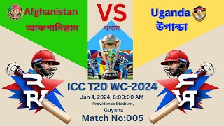 ICC T20 World Cup-2024 Afghanistan vs Uganda now Live today