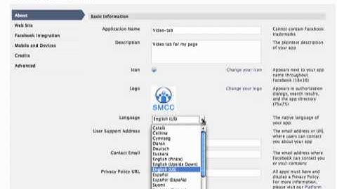 Create a Facebook app for your iFrame
