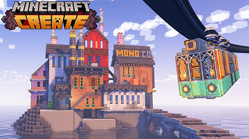 I UPGRADED my Create Mod CITY with MONORAILS in Minecraft Survival