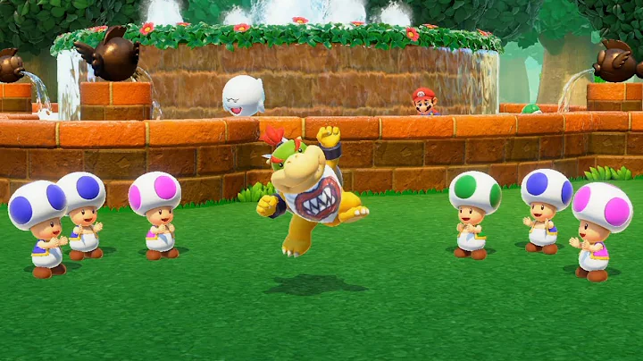 Super Mario Party -Free For All Minigames -Koopa vs Bowser Jr vs Mario vs Boo |Gamepartyhub