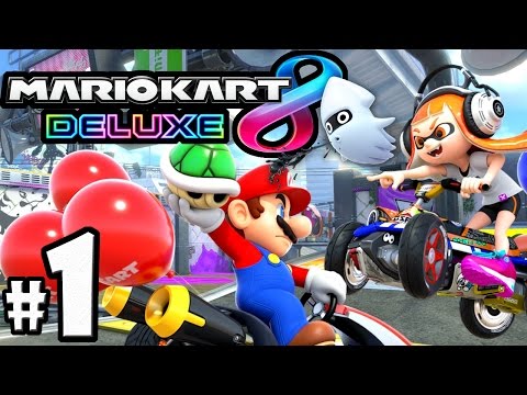 Mario Kart 8 Deluxe PART 1 - Switch Gameplay Walkthrough - NEW Battle Mode, Splatoon Inklings Mario Kart 8 Deluxe PART 1 - Switch Gameplay Walkthrough - NEW Battle Mode, Splatoon Inklings