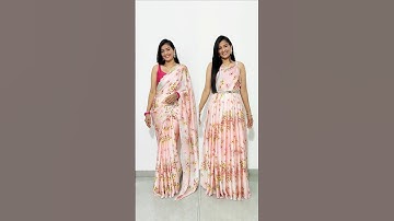 saree as gown#rekhamishra #saree #drape #sareedraping