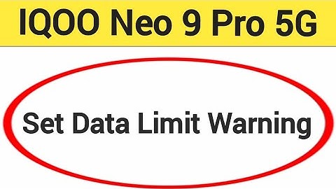 how to set data limit warning,IQOO Neo 9 Pro me data limit kaise set karen