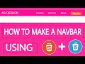 How To Make A Beautifull Navbar Using Html And Css -  By Code