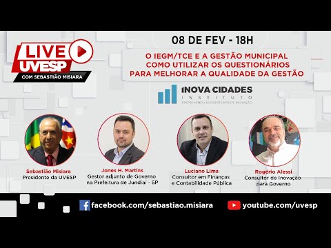 Live UVESP - O IEGM/TCE E A GESTÃO MUNICIPAL