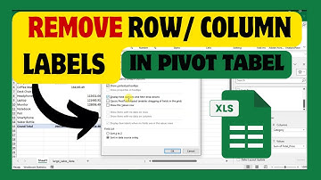 How To Remove Row Column Labels In Pivot Table