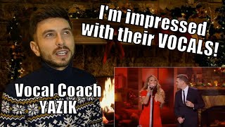 Vocal Coach YAZIK reacts to Mariah Carey & Michael Bublé - All I Want For Christmas Is You