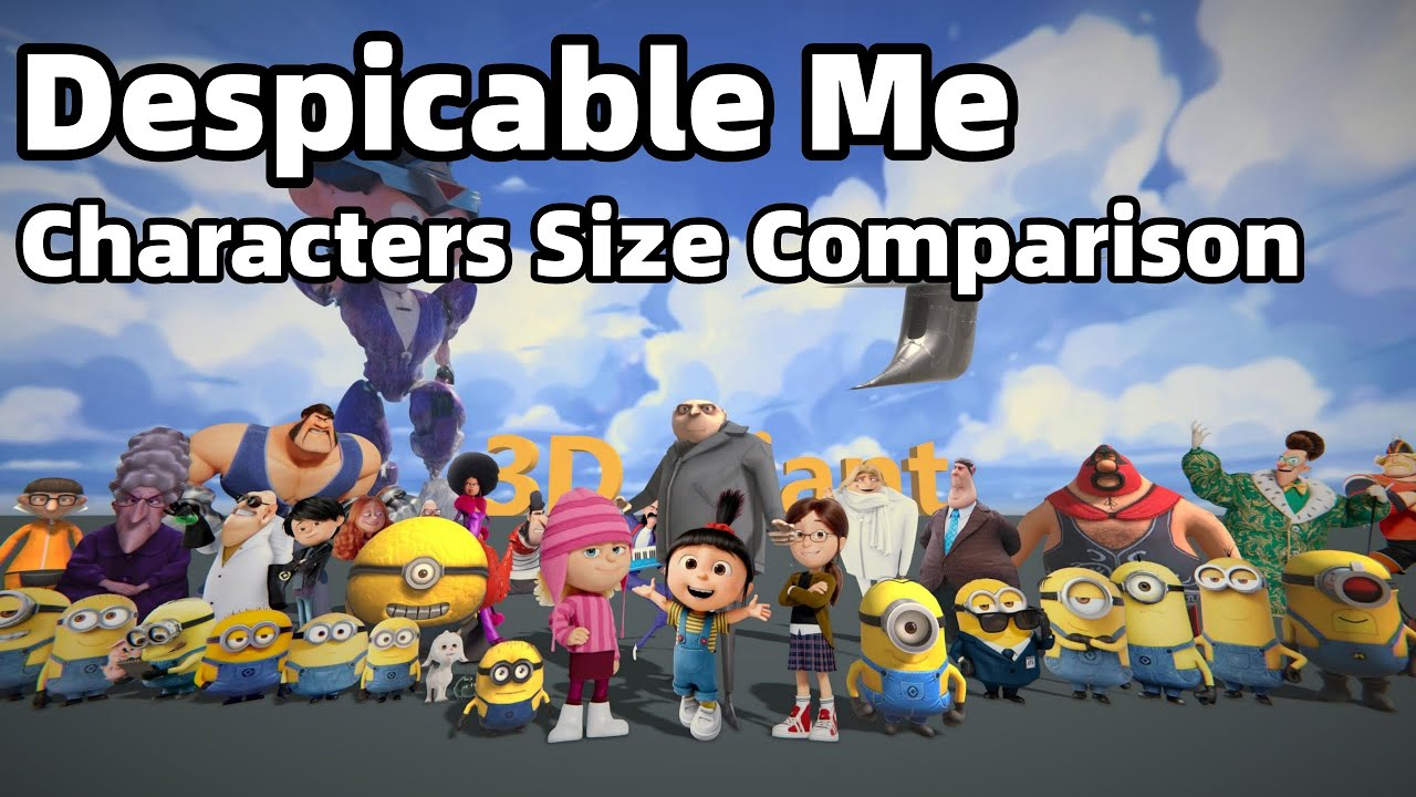 Сравнение размеров персонажей мультфильма «Гадкий я» | От самых маленьких до самых больших 【Обнов...