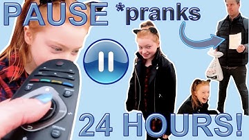 24 Hours Pause Challenge *Funny Family Pranks || Ruby Rose UK