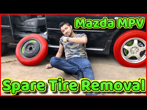 Mazda MPV spare tire removal and location 2000 - 2006
