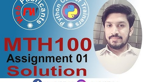 MTH100 Assignment 1 Solution 2020 | Hussain Sajid
