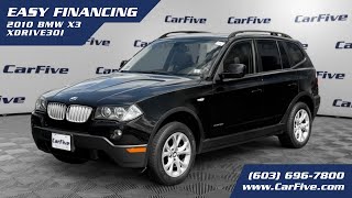 CarFive - Black 2010 BMW X3 xDrive30i SUV - AWD - Gasoline - 5 Passengers.