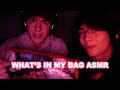 ASMR WHATS IN MY BAG? || whispering &amp; tapping