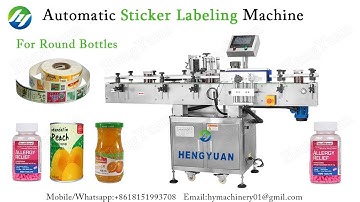 Automatic Self-adhesive Non-dry Sticker Labeling Machine for Round Soy Sauce Pot Label Applicator