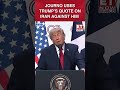 WATCH | Peter Doocy Stuns Trump By Quoting Trump's Own Iran Remark #shorts #trump #iranwar