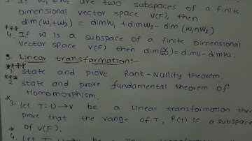 degree 4th sem mathematics important questions of linear algebra||#mathematics||#linear algebra||