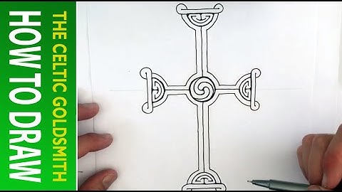 How To Draw Celtic Patterns 180 - Clonmacnoise Celtic Cross part 7 of 7