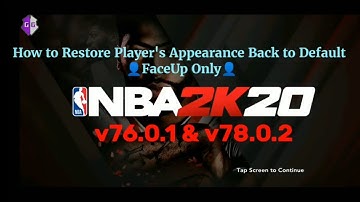 #Tutorials "NBA2K20 Restore our Player