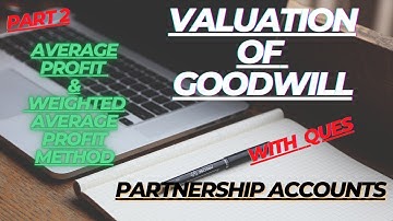 valuation of goodwill { Average profit method & Weighted average profit method } | Goodwill |