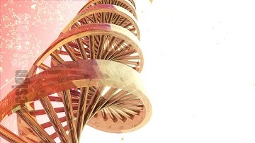 Abstract Loopable Background with rotating abstract DNA