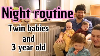NIGHT ROUTINE AS A MOM OF 3 | BEDTIME ROUTINE WITH A TODDLER \& TWIN BABIES