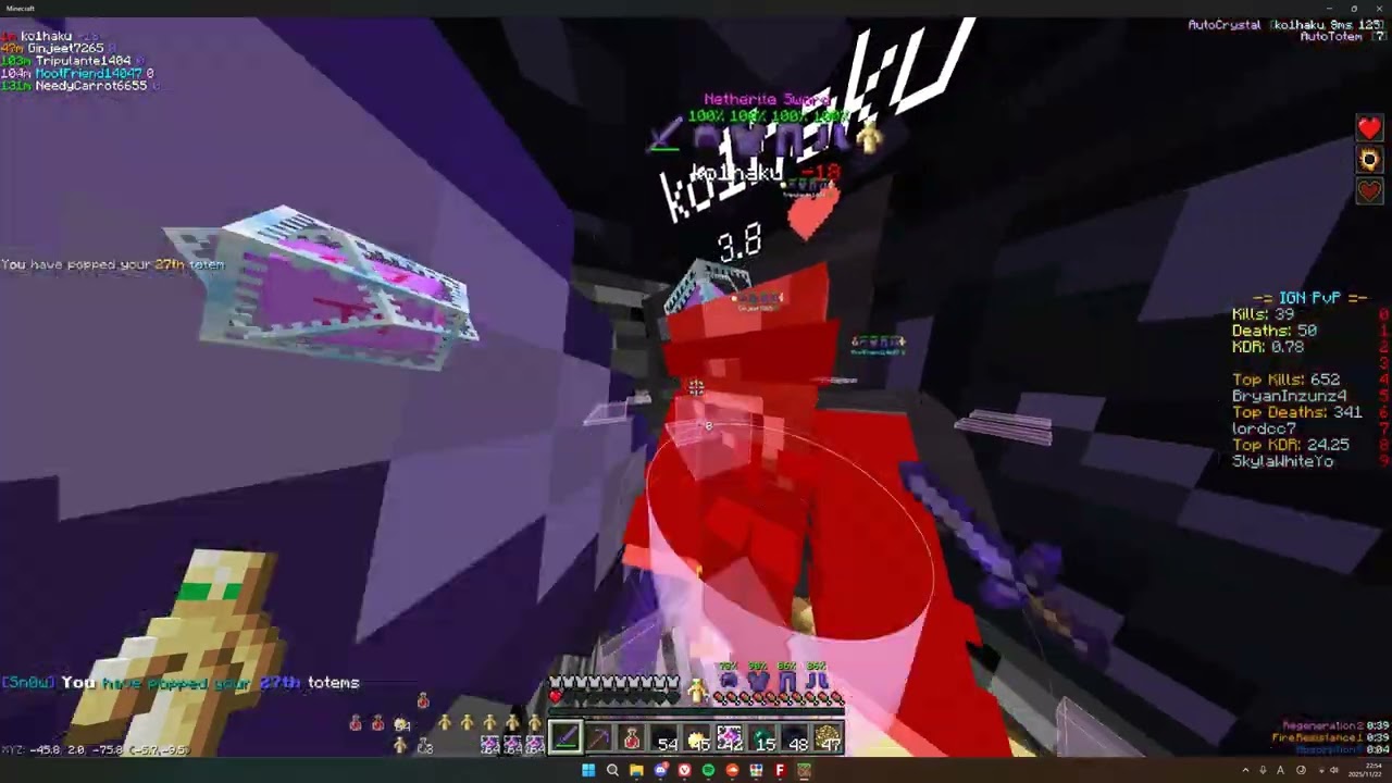 Winning CrystalPvP HvH on Bedrock (IGNPvP)
