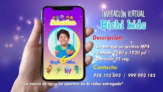 Invitación virtual Bichi kids