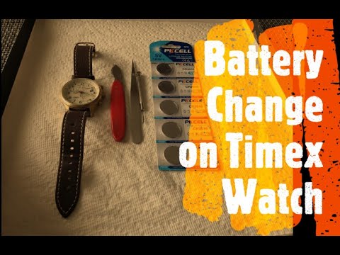 Battery Change on Timex Watch - YouTube