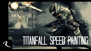 Titanfall Fan Art Digital Speed Painting Time Lapse