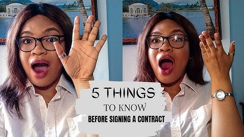 5 THINGS TO KNOW BEFORE SIGNING A CONTRACT | LAW BASICS