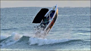 A 'Gnarly Noosa Bar' Compilation. Boats getting air or getting wet. May 2019.
