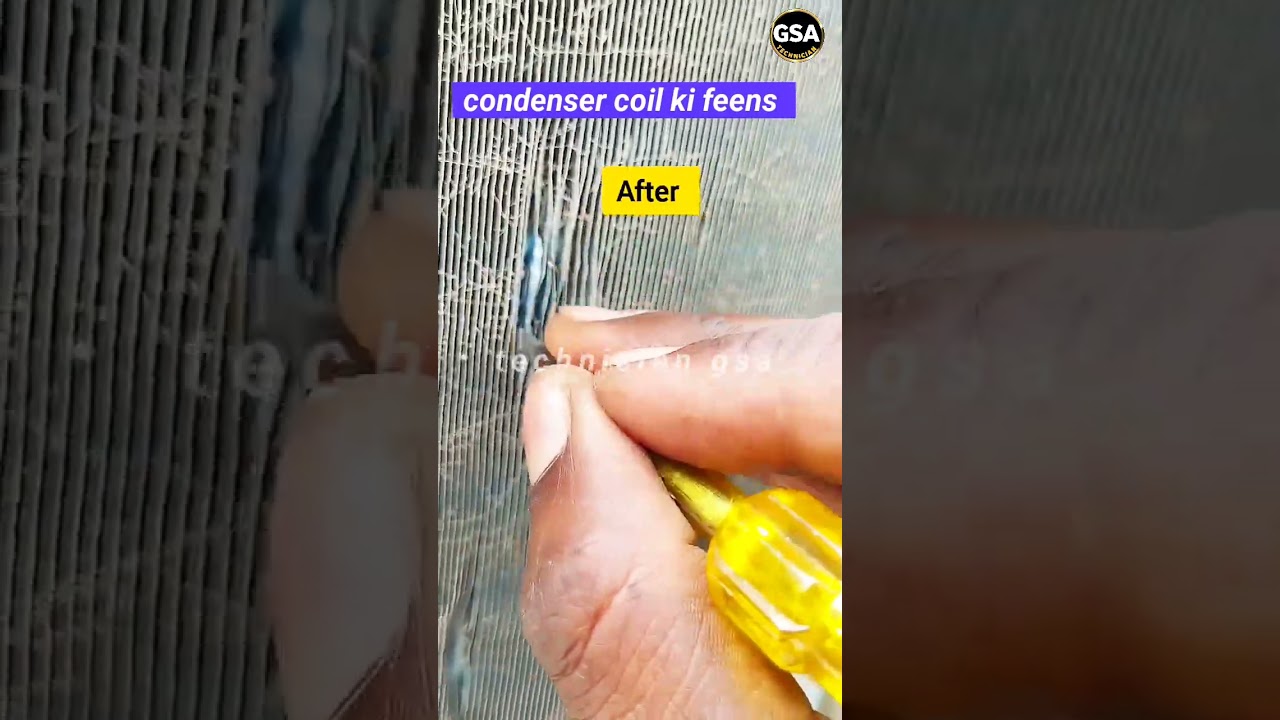 condenser coil ki feens block hai. 